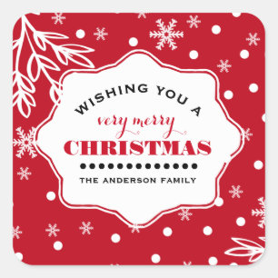 Merry Christmas. Custom Christmas Stickers