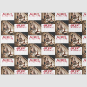 Merry Christmas Custom Family Photo Tissue Paper