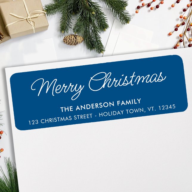 Merry Christmas Custom Holidays Return Address (Creator Uploaded)