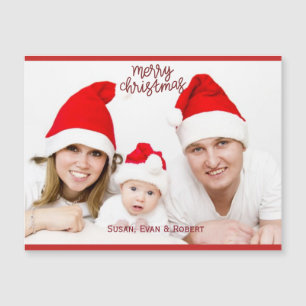 Merry Christmas Custom Horizontal Photo with Names