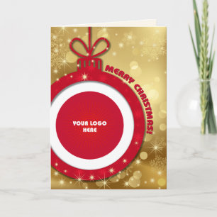 Merry Christmas. Custom Logo Business Corporate Holiday Card