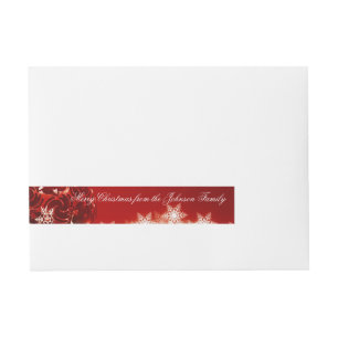 Merry Christmas Custom Message Wrap Around Labels