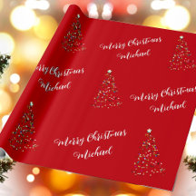 Merry Christmas Custom Name Elegant Personalised