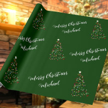 Merry Christmas Custom Name Elegant Personalised