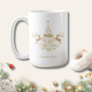 Merry Christmas Custom Name for Corporate Team Coffee Mug