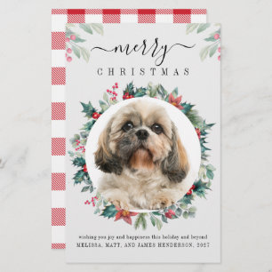 Merry Christmas Custom Pet Owner Photo Card