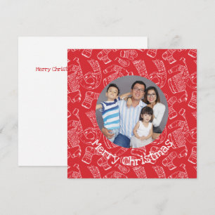 Merry Christmas Custom Photo and Text Holiday Car Card