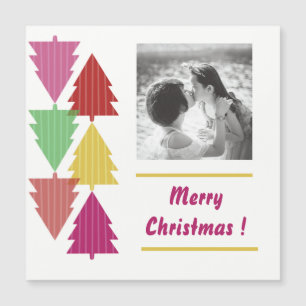 Merry christmas custom photo colourful tree 