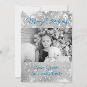 Merry Christmas Custom Photo Loving Wishes Holiday Card