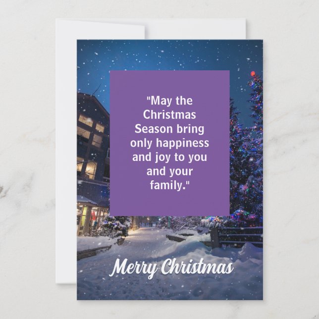 Merry Christmas custom text card (Front)