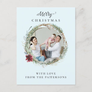 Merry Christmas customer specific photo holidays Holiday Postcard