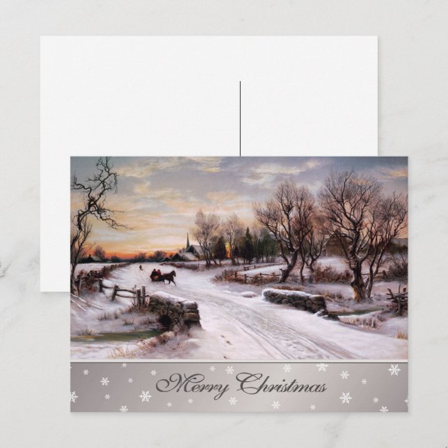 Merry Christmas. Customisable Christmas Postcards (Front/Back)