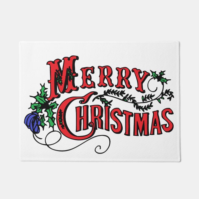 Merry Christmas Customisable Doormat (Front)