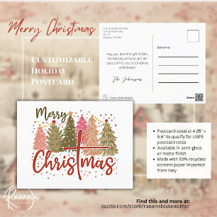 Merry Christmas Customisable Holiday Postcard