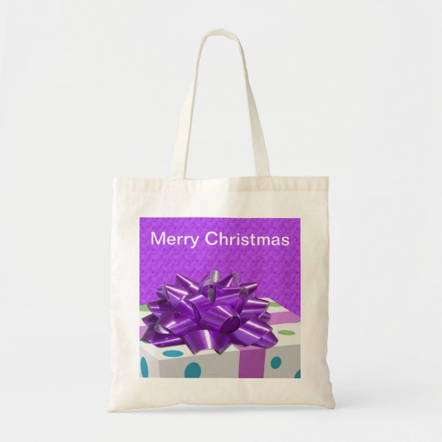 Merry Christmas Customisable Tote Bag (Front)