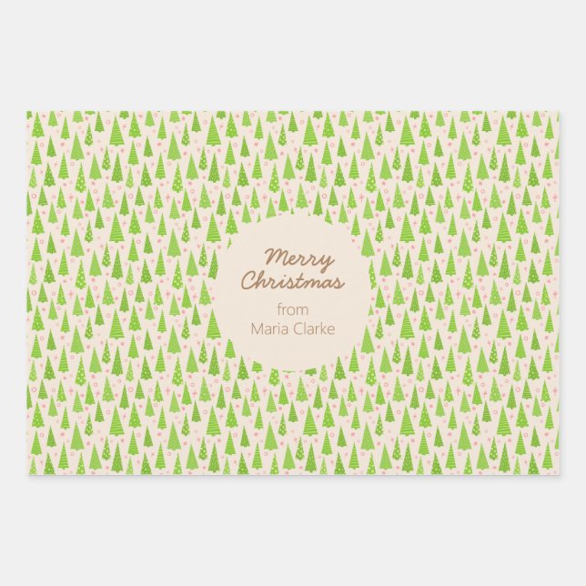 Merry Christmas Customisable Wrapping Paper Sheet (Front)