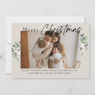 MERRY CHRISTMAS CUSTOMIZABLE GREENERY CARD