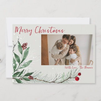 MERRY CHRISTMAS CUSTOMIZABLE GREENERY CHRISTMAS INVITATION