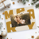 Merry Christmas customized photo holidays Holiday Postcard<br><div class="desc">Merry Christmas,  custom photo,  holiday postcard.</div>