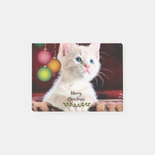 Merry Christmas Cute Adorable Kitty Cat Post-it Notes