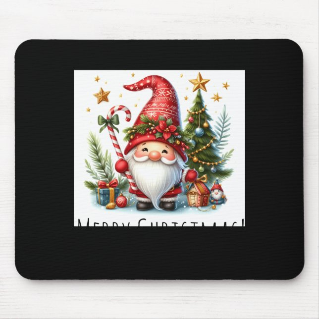 Merry Christmas Cute Christmas Gnome And More  Mouse Mat (Front)
