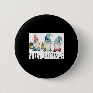 Merry Christmas Cute Christmas Gnomes T Shirt  6 Cm Round Badge