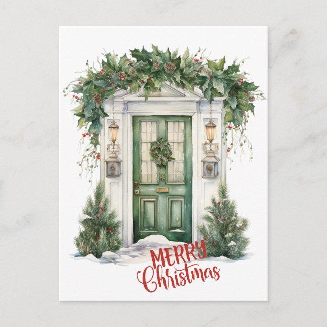 Merry Christmas - Cute Christmas Home Postcard (Front)