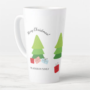 Merry Christmas Cute Colourful Illustration Latte Mug