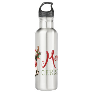 Merry Christmas cute cow  710 Ml Water Bottle