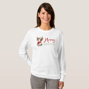 Merry Christmas cute cow T-Shirt