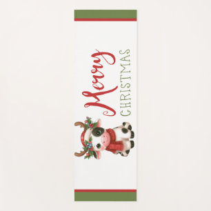 Merry Christmas cute cow  Yoga Mat