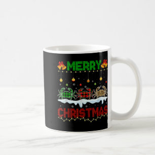 Merry Christmas Cute Crab Xmas Leopard Plaid Santa Coffee Mug