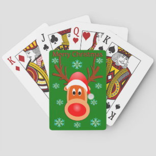 Merry Christmas Cute Deer Playing Cards