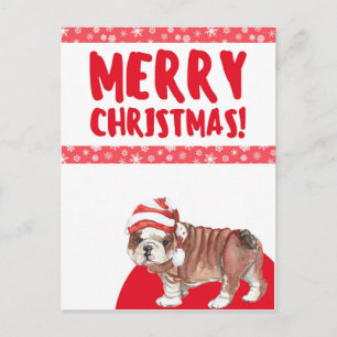 Merry Christmas Cute Dog Postcard