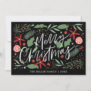 Merry Christmas Cute Doodle Holiday Card