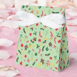 Merry Christmas Cute Doodle Whimsical Pattern  Favour Box<br><div class="desc">Hope you like this holiday design. Click "personalize" to edit and change the background colors. Check my shop for more matching items like greeting cards, gift tags, stickers, mugs, towels, tissue paper as well as other holiday patterns. Thanks for shopping with me! if you'd like something custom let me know!...</div>