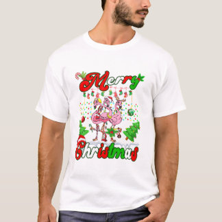 Merry Christmas Cute Flamingo T-Shirt