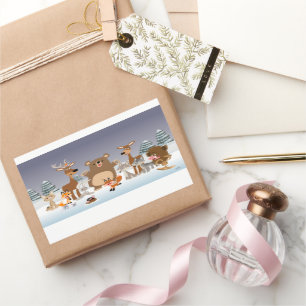 Merry Christmas! Cute Forest Animals Sticker