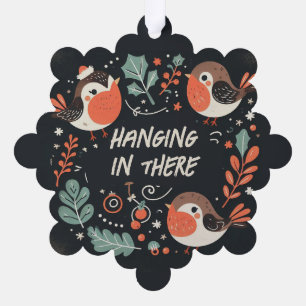 Merry Christmas Cute Foxes and Rabbits Favour Tags Tree Decoration Card