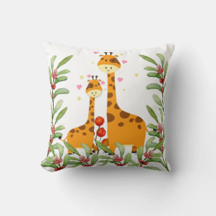 Merry Christmas cute giraffe design Cushion