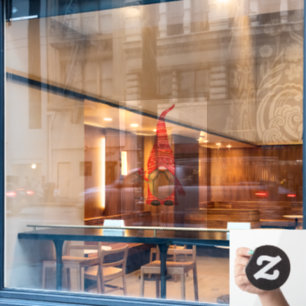 Merry Christmas Cute Gnome Window Cling