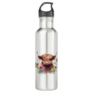 Merry Christmas Cute Highland Cow Classic T-Shirt 710 Ml Water Bottle