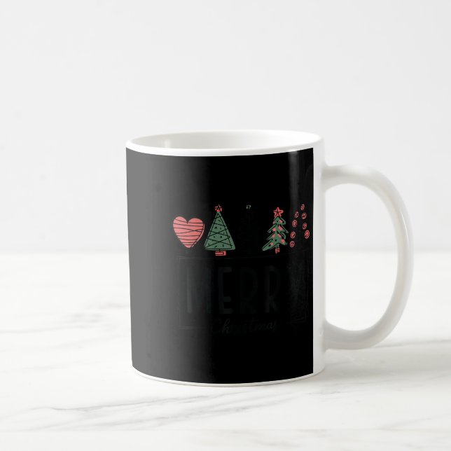 Merry Christmas Cute Holiday Christmas Tree Matchi Coffee Mug (Right)