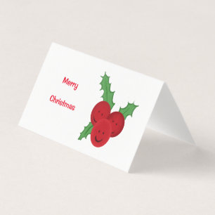 Merry Christmas cute holly