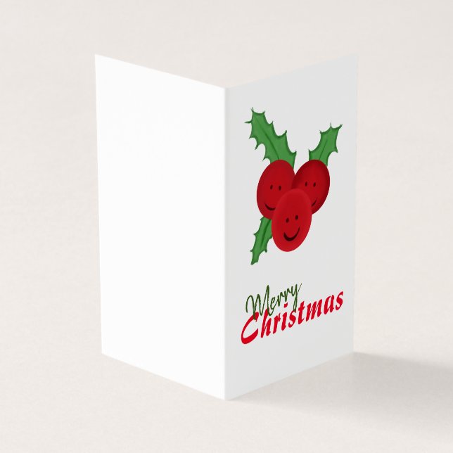 Merry Christmas cute holly drawing (Outside)