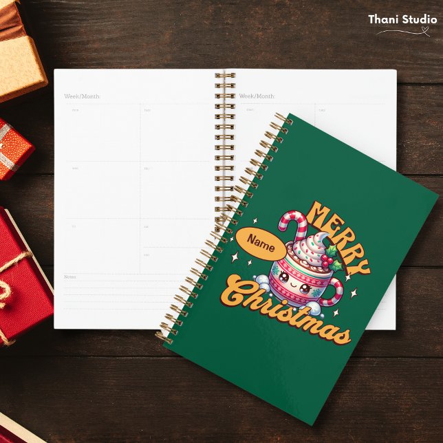 Merry Christmas Cute Hot Chocolate Mug Family Planner (Creator Uploaded)