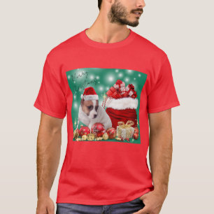 Merry Christmas cute Jack Russell Terrier T-Shirt