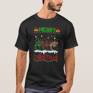 Merry Christmas Cute Leopard Gecko Xmas Leopard Pl T-Shirt