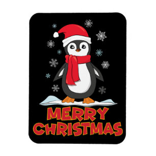 Merry Christmas Cute Penguin Magnet