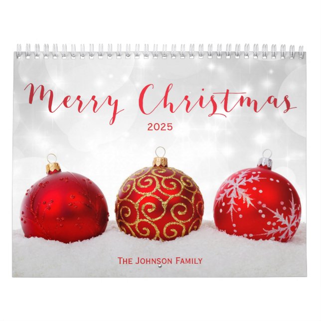 Merry Christmas Cute Photo Calendar 2025 (Cover)